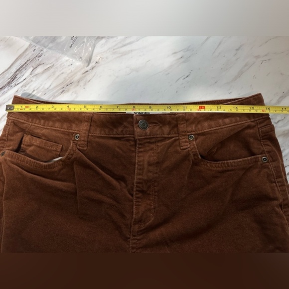 Corduroy brown neutral women’s pants Sonoma Size 12 #0439 - Picture 7 of 8